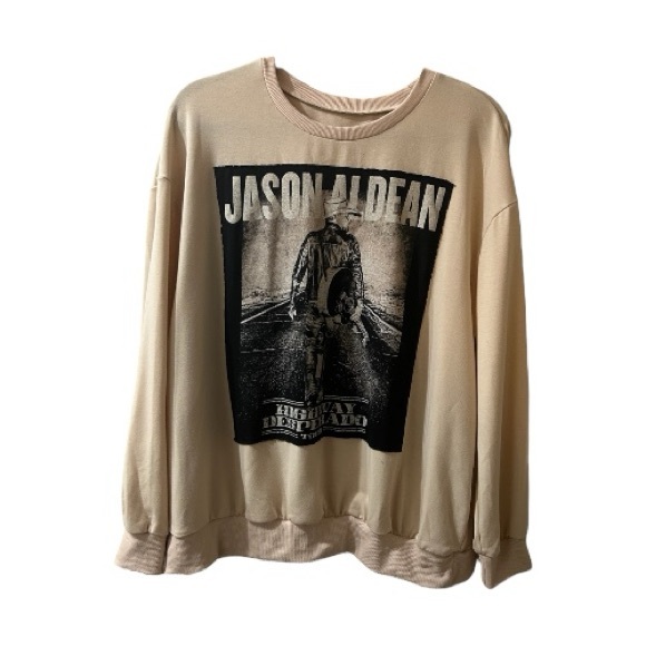 Jason Aldean Upcycled graphic sweatshirt size XL - Picture 4 of 4